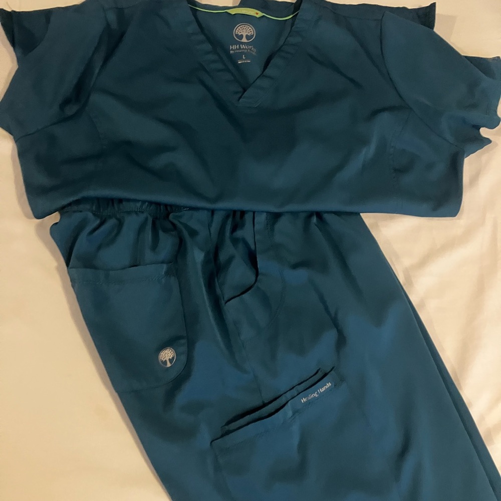 Healing Hands Blue Professional Jumpsuit and Pants Collection